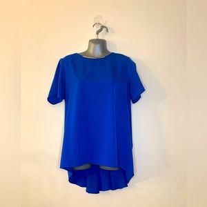 Michael Kors Royal Blue High Low Blouse